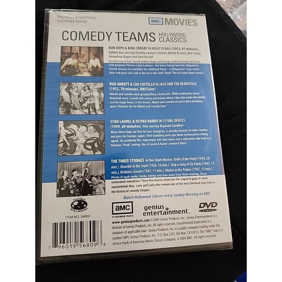 AMC - Hollywood Classics: Comedy Teams (DVD, 2004) New Sealed, Bob Hope, Abbott - Picture 4 of 6